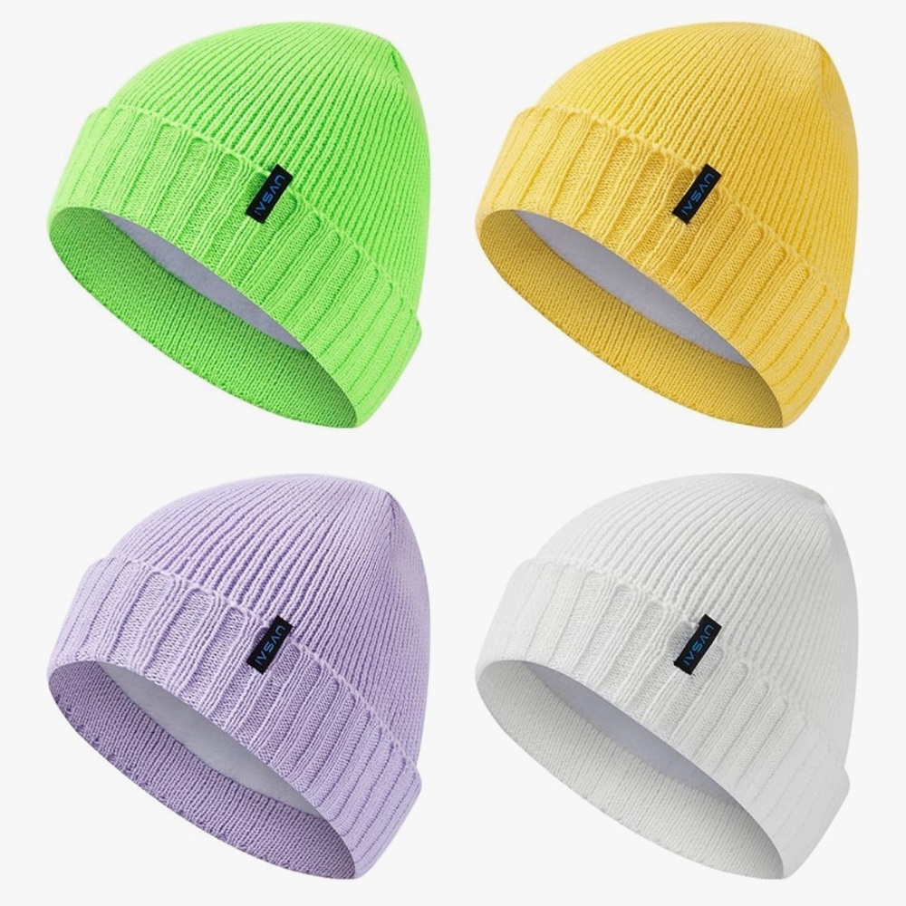✨BNWT - UVSAI - Unisex 4-Pack Fleece Lined Stretchy Beanie✨